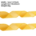 Gelbes Rautennetz-Osterband 5cm breit für Geschenkverpackungen und DIY-Bastelarbeiten - 5m (5cm Breite) / Gold