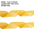 Gelbes Poly-Dekonetzband mit Wabenmuster für Geschenkverpackungen und Basteln - 10m (5cm Breit) / Gold