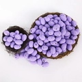 Easter foam eggs set in light purple with black speckles and brown bird nests - Small / Easter Purple Speckled Eggs