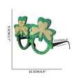Occhiali glitterati per San Patrizio con quadrifogli verdi e oro da 16,5 cm - Stile Trifoglio Cicciottello