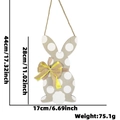 Easter bunny wooden hanging sign with polka dots and burlap bow festive decoration - Polka Dot Bow Rabbit
