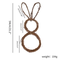 Ghirlanda pasquale a forma di coniglio da 54cm in rattan naturale per decoro a parete - Coniglio Medio