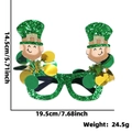 Lunettes de la Saint-Patrick avec chapeau de leprechaun vert et décors pailletés - Style Guirlande Saint-Patrick