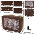 Brown wooden money box with marker for 1000 USD savings target and digital grid - Brown 1000 Dollars