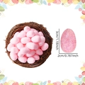 Pink glitter Easter eggs in bird nest, decorative foam spotted eggs, 3cm size - Large / Easter Pink Glitter Eggs