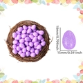 Purple glitter mini Easter foam eggs in bird nest, decorative festive ornaments 18mm - Small / Easter Purple Glitter Eggs