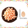 Speckled orange Easter foam eggs with dimensions 2.5cm height and nest decoration - Medium / Easter Orange Glitter Eggs