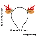 Serre-tête bois de renne de Noël rouge avec oreilles en fourrure et clochettes - Bois de Renne Rouge Cloche