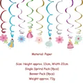 Dettaglio di decorazioni a spirale laser con principesse dei cartoni animati e fiori - Principessa delle Fiabe (KT-2) / Spirale Singola