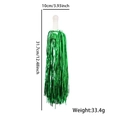 Pompones de animadora verde metálico, dimensiones 31,7 cm de largo y 10 cm de ancho - Pompon Metálico Verde 30g