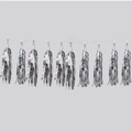 Ghirlanda di nappe argentate in alluminio metallizzato per decorazione di sfondo per feste - Frangia d'Argento