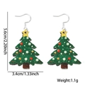Weihnachtsbaum-Ohrringe Maße 5,6x3,4cm Gewicht 1,1g mit festlichen bunten Punkten - Weihnachtsbaum