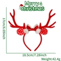 Christmas reindeer antler headband with red polka dot ears and bow, size 17x18.5cm - Red Antler Bowknot Headband