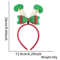 Schema delle dimensioni del cerchietto natalizio con orecchie da elfo, altezza 24 cm - Gamba di elfo con fiocco
