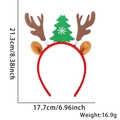 Cerchietto natalizio con corna di renna e albero glitterato, altezza 21,3 cm mostrata - Albero di Natale e corna