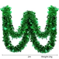 Ghirlanda di trifoglio verde da 2m per decorazioni e addobbi festa di San Patrizio - 2m / Trifoglio glitterato verde