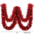 Ghirlanda rossa da 2m con paillettes a trifoglio per decorazioni festa San Patrizio - 2m / Trifoglio Rosso