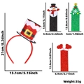 Set cerchietto natalizio con cappello Babbo Natale glitter e bracciali a scatto - Stile Mini Cappello Rosso (Con Charms di Ricambio)