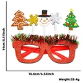 Christmas party glasses with red glitter frame and spring-mounted holiday elements - Hat Snowman Snowflake