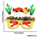 Christmas party glasses with glitter green antlers and red hat for kids holiday decor - Star Santa Hat Bell