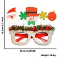 Christmas party glasses with Santa and snowman motifs, glitter finish, 17cm width - Bowtie Snowman Snowflake