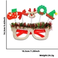 Christmas glasses frame with gold sequins and festive spring charms plus size details - Bowknot Reindeer Wreath