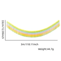Ghirlanda a frange arcobaleno 33cm di larghezza per 3m per decorazioni di feste - Sfumatura Arcobaleno Macaron / Orizzontale