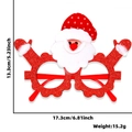 Dimensioni dettagliate e misurazione del peso per gli occhiali natalizi Babbo Natale in peluche - Occhiali di Natale / Stile Babbo Natale con guanti