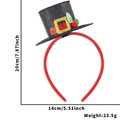 Serre-tête de Noël avec mini chapeau à paillettes noires et détails dorés 20 cm - Style Chapeau de Noël Noir