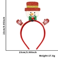 Christmas snowman headband with red gloves and glitter finish for holiday parties - Gloves Snowman Style
