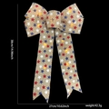 Lighted burlap bow with USA star pattern for Christmas tree and party decoration - Star Pattern (Warm Light)