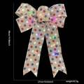 LED light up Christmas bow with star pattern and 38cm height measurement indicator - Star Pattern (Colorful Light)
