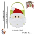 DIY felt Christmas gift bag featuring a Santa Claus design with red and green accents - Christmas Tote Bag / Santa Claus