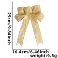 Goldener Glitzer-Weihnachtsschleife 25cm Anhänger für Weihnachtsbaum und Kränze Deko - Gold