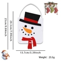 DIY Christmas snowman felt gift bag for kids with carrot nose and top hat pattern - Snowman Style B