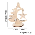 DIY wooden Christmas tree table decor with moon stars cutout and star pendant 16.5cm - Star Pendant Ornament