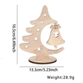 DIY wooden Christmas tree desk ornament with angel bell and round base dimensions - Bell Pendant Ornament