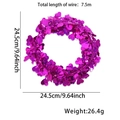 7.5m magenta metallic heart tinsel wire garland for Valentine party decoration - Laser Magenta Heart Style