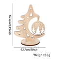 Christmas tree shaped wooden ornament with hanging ball and laser cut pine forest detail - Christmas Ball A Pendant Ornament