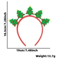 Christmas tree headband with green glitter trees and red pom poms for festive party - Pompom Christmas Tree Style