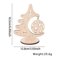 DIY Christmas tree wooden puzzle with moon and star hanging charm ornament - Christmas Ball B Pendant Ornament
