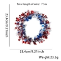 7.5m Independence Day star garland in red white blue with sizing specifications - Small Patriotic Star Style / Approx 7.5m