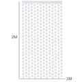 Tenda di perle bianca 2m x 1m con faccine sorridenti per decorazione di feste - Stile Smiley Argento Piatto / Argento