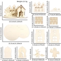 Detailed size chart for DIY Halloween wooden puzzle with ghosts and pumpkins - Halloween DIY Puzzle Ornament Style D