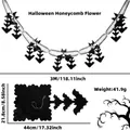 3m Halloween black bat honeycomb garland with detailed size and weight specifications - Bat Style Garland
