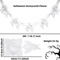 Detailed size parameters for a 3-meter Halloween honeycomb hanging ghost decoration - Ghost Style Garland