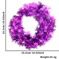 Dettaglio della ghirlanda di ragno viola Halloween 25,5 cm con specifiche del peso - Circa 7,5m / Stile Ragno Viola