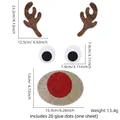 Glitter reindeer antler door stickers with nose and eyes for Christmas decorations - Reindeer Head