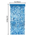 Tenda a frange blu metallizzato per decorazioni di feste, misura 1m x 2m fondo - 1mx2m / Blu