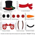 DIY Christmas snowman door decoration kit with glitter felt hat, scarf and carrot nose - Christmas Snowman Style